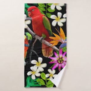 oiseaux exotiques et belles fleurs