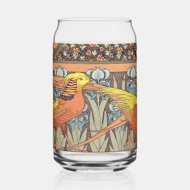 Oiseaux, faisans d'or & Irise Art Nouveau (Verso)