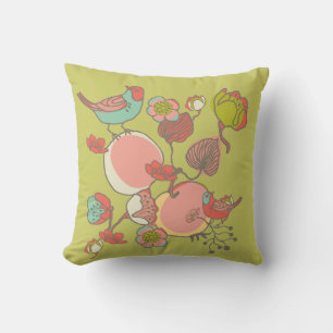 Oiseaux, Fleurs et Coussin de fruits