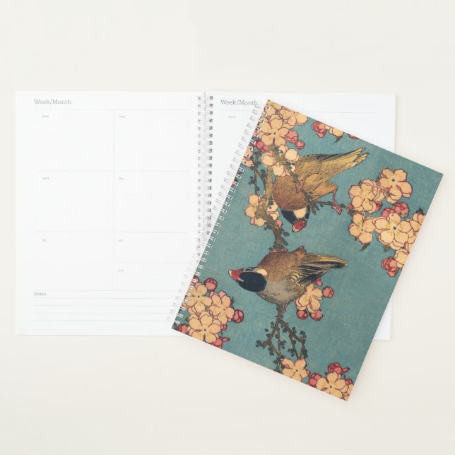 Oiseaux Fleurs Hokusai Art Japonais (Devant avec enveloppe)