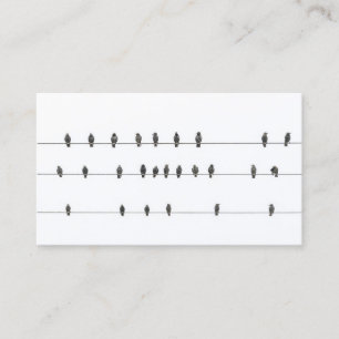 Oiseaux minimaux simples sur fils  Carte de visite