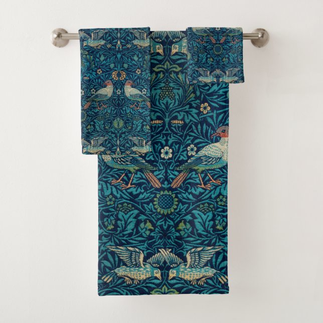 "Oiseaux" par William Morris Motif bleu (En situation)