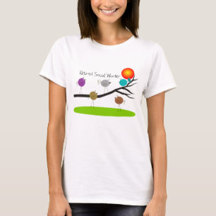 Oiseaux retirés de T-shirts d'assistant social