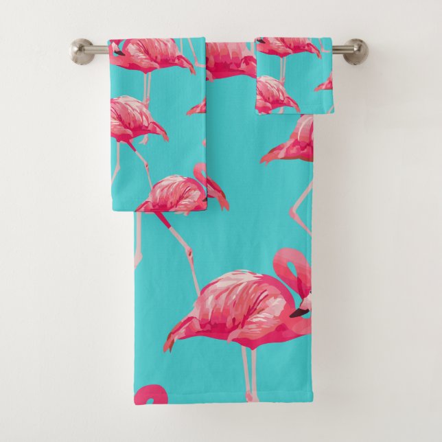Oiseaux roses de flamant sur l'arrière - plan de (En situation)