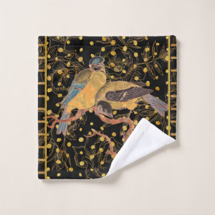 Oiseaux sur Black et Gold Elegant