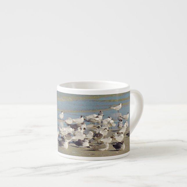 Oiseaux sur la plage Espresso Mug (Devant droit)