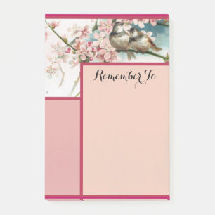 Oiseaux vintages Et Fleurs 1 Notes Post-it