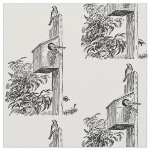 Oiseaux vintages et tissu de volière