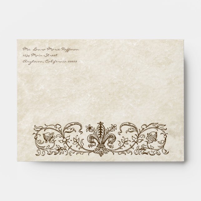 Oiseaux vintages, Oeuf Bleu - Enveloppes Mariages (Devant)