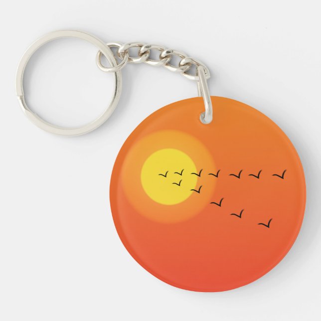 Oiseaux volant vers le soleil (Devant)