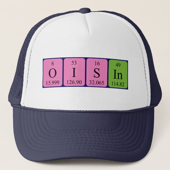 Oisin periodic table name hat (Front)