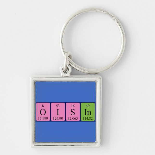 Oisin periodic table name keyring (Front)