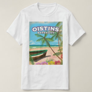 Oistins Barbados vintage beach poster T-Shirt