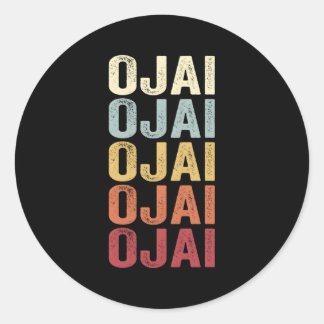 Ojai California Ojai Ca Text Classic Round Sticker