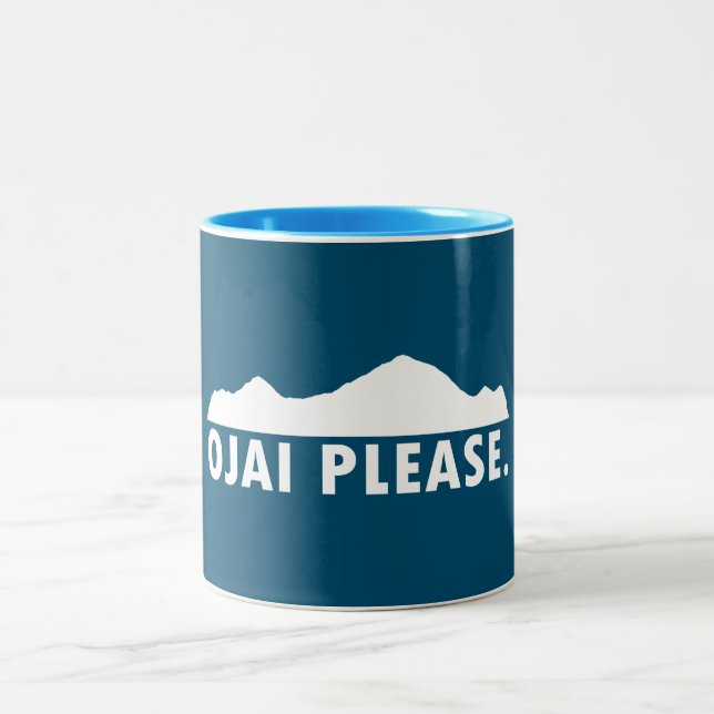 Ojai California Please Two-Tone Coffee Mug (Center)