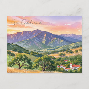 Ojai California Travel Postcard