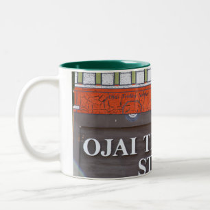 Ojai Trolley Stop 2tone mug