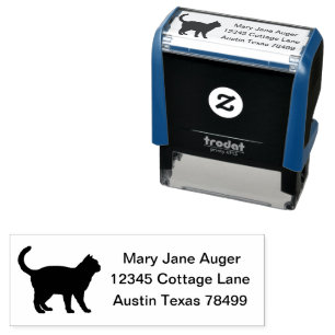 Ojos Azules Cat Personalized  Self-inking Stamp