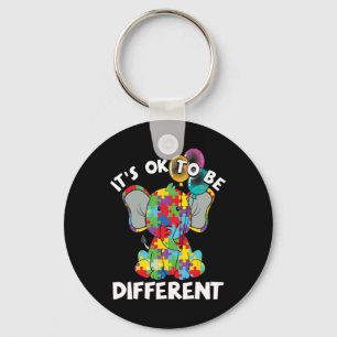 Ok Be Different Autistic Elephant Bylloons Autism Keychain