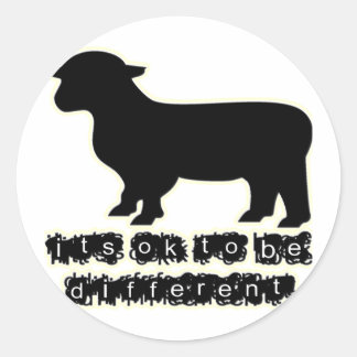 ok black sheep farm classic round sticker