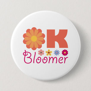 Ok Bloomer 3 Inch Round Button