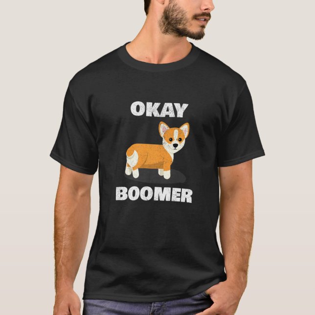 Ok Boomer Corgi Okay Boomer T-Shirt (Front)