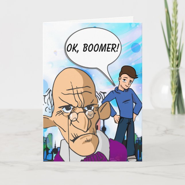 OK Boomer Old Man Carte Anniversaire (Devant)
