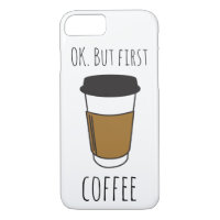 Ok But First Coffee, Travel Mug Illustration funny