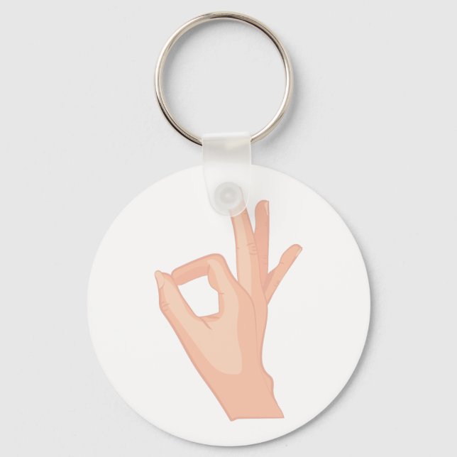 OK Fingers Keychain (Front)