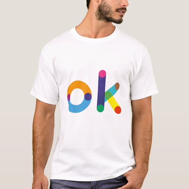 OK funny colourful text T-Shirt (Front)