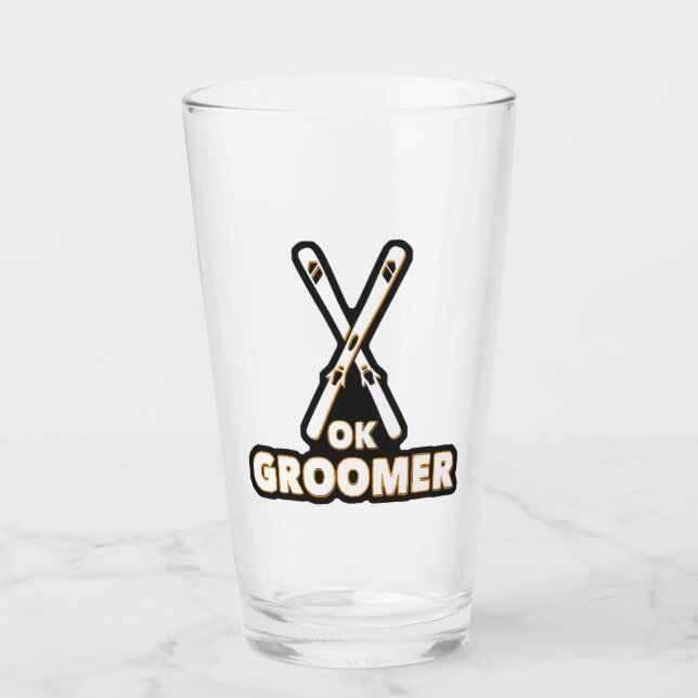 Ok Groomer Skis Glass (Front)