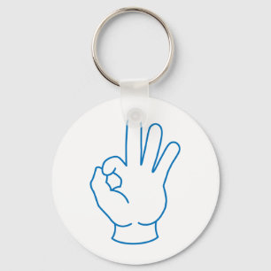 Ok Hand Keychain