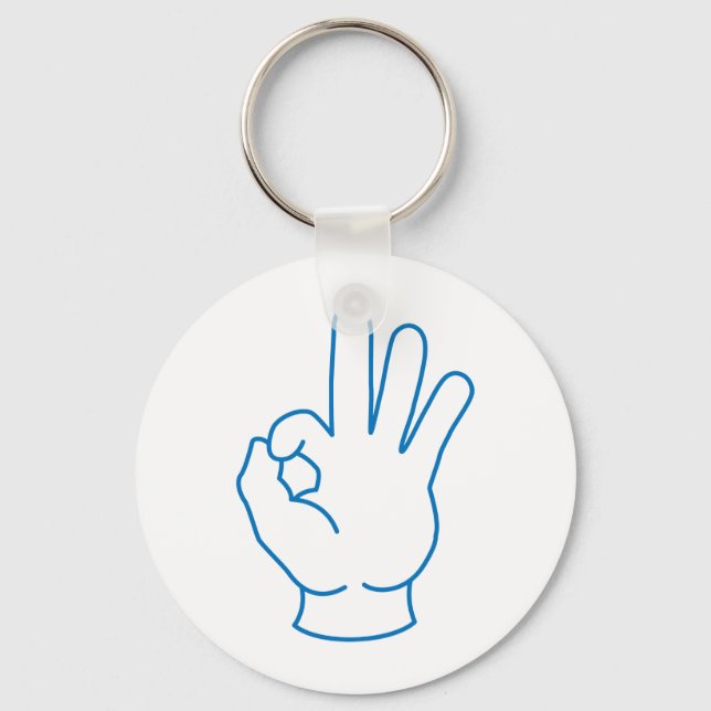Ok Hand Keychain (Front)