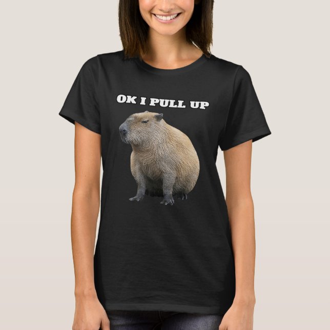 Ok I Pull Up Capybara T-Shirt (Front)