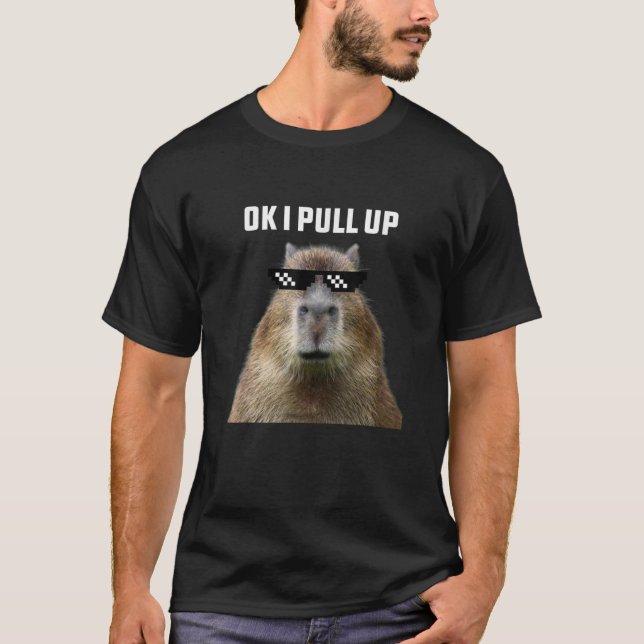 Ok I Pull Up Capybara T Shirt (Front)
