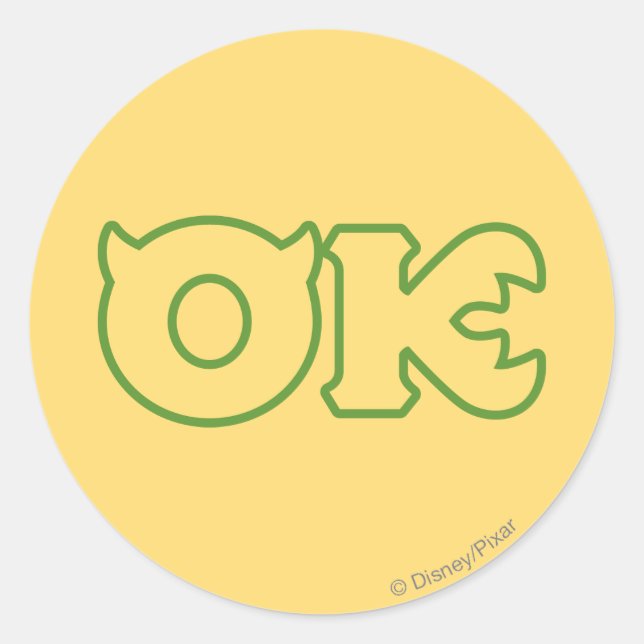 OK Logo Classic Round Sticker (Front)