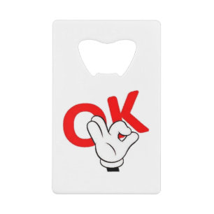 ok man yes man work funny credit card bottle opener