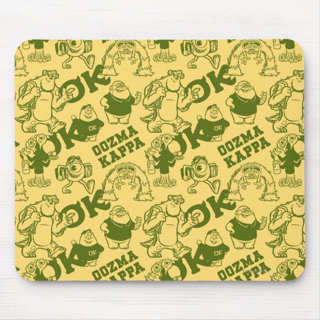 OK OOZMA KAPPA Pattern - Yellow Mouse Pad (Front)