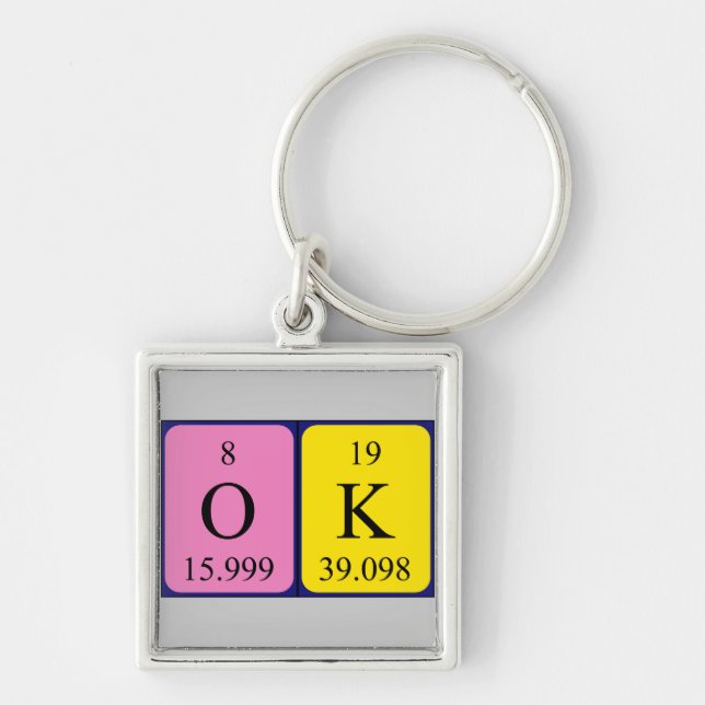 OK periodic table word keyring (Front)