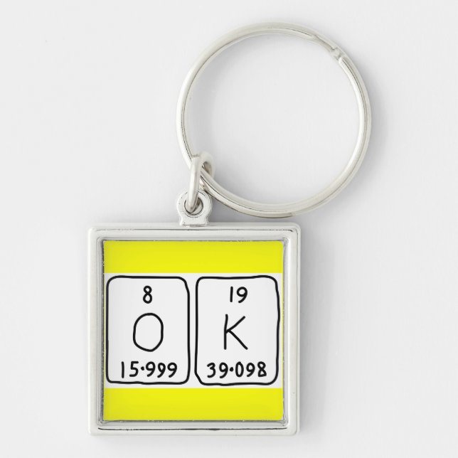 OK periodic table word keyring (Front)