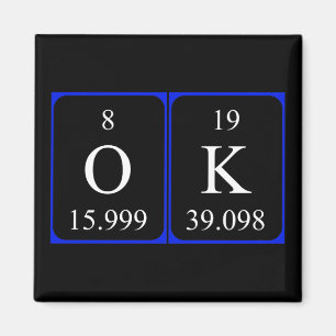 OK periodic table word magnet