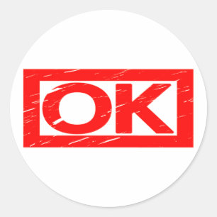 OK Stamp Classic Round Sticker