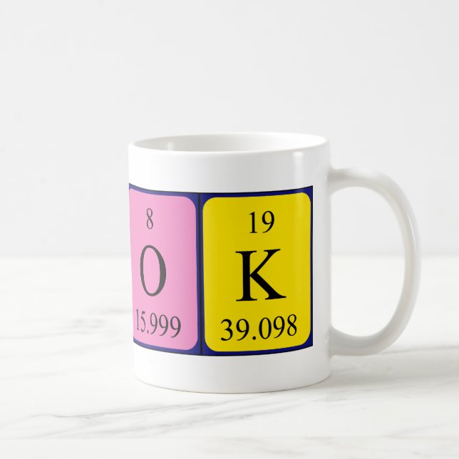 OK, tasse de mots de table périodique (Droite)