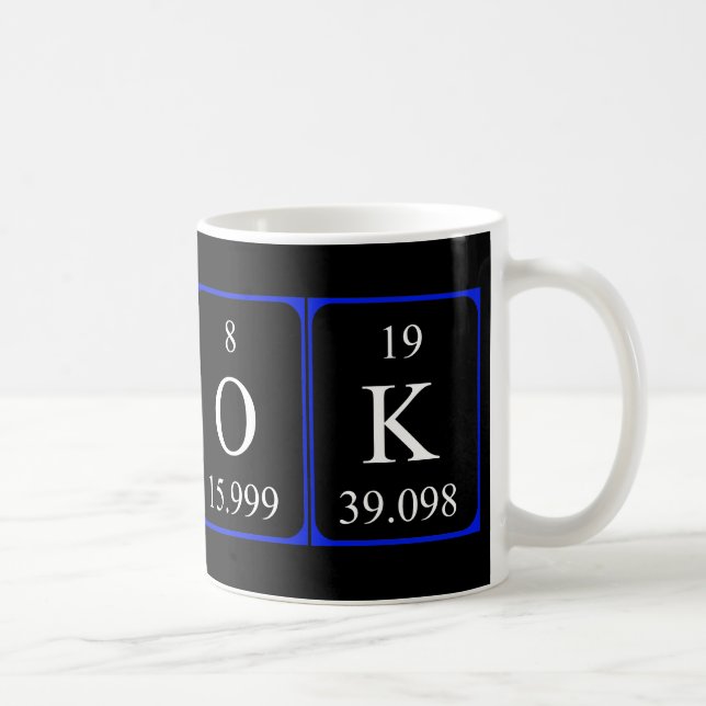 OK, tasse de mots de table périodique (Droite)