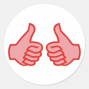 OK thumbs up Classic Round Sticker