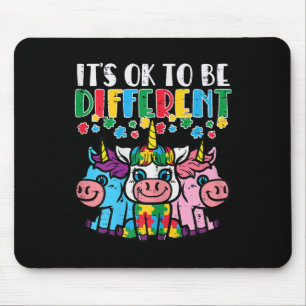 Ok To Be Different Unicorn Autism Awareness Toddle Mouse Pad