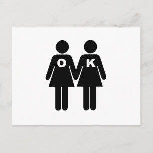 OK TO BE GAY (lesbian) Postcard