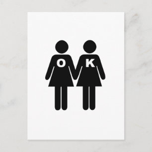 OK TO BE GAY (lesbian) Postcard