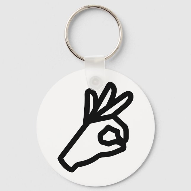 ok whole fun hand keychain (Front)