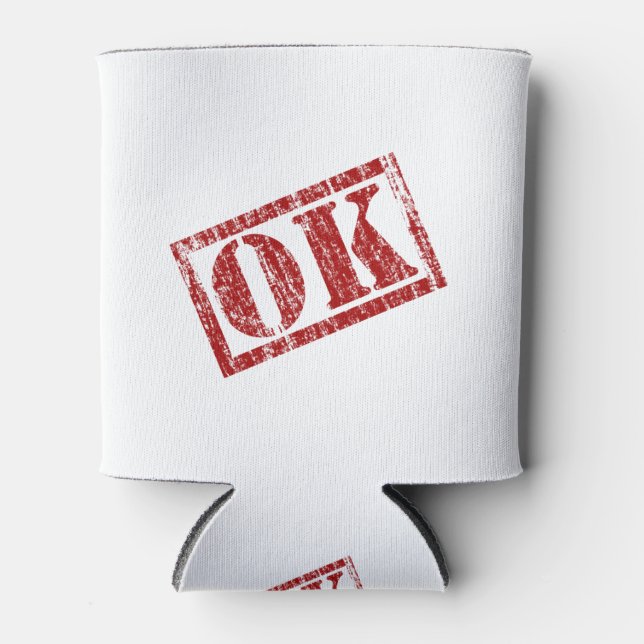 OK Written Can Cooler (Front)